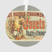 Oude Poster Franse Speelgoed Joets Vrienden Ornament (achterkant)