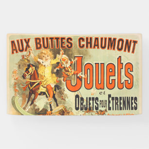 Oude Poster Franse Speelgoed Joets Vrienden Spandoek