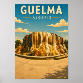Oude poster Hammam Meskhoutine (Algerije)
