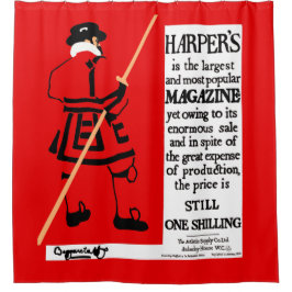 Oude Poster Harper's Magazine Beefeater Douchegordijn