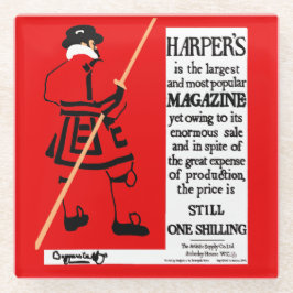 Oude Poster Harper's Magazine Beefeater Glazen Onderzetter