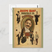 Oude Poster - Joseph Hart Vaudeville Co - 1899 Briefkaart (Voorkant / Achterkant)