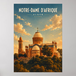 Oude poster Notre-Dame d'Afrique