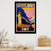 Oude Poster Schotland van S.M.T Travel (Keuken)