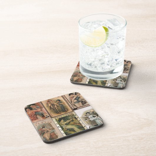 Oude Poster Shanghai Bier Onderzetter (Rechterzijde)