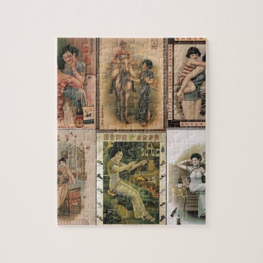 Oude Poster Shanghai Legpuzzel (Verticaal)