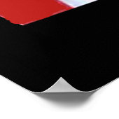 Oude Poster Spaguetti en Vork Rood (Hoek)