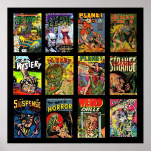 Oude Poster Strips Boekomslagen Collage