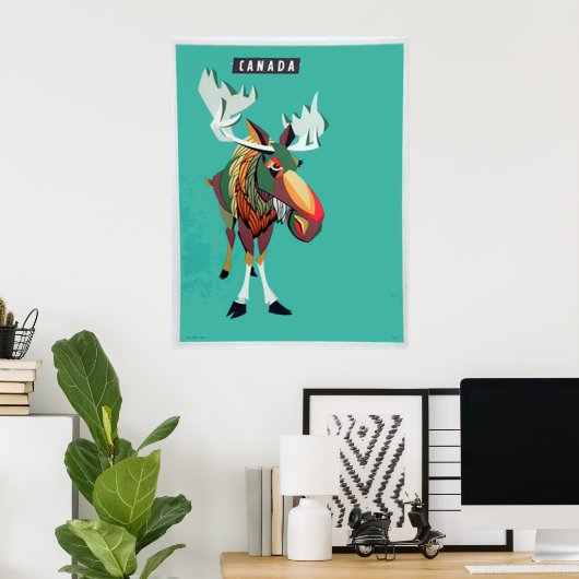 Oude poster van Canada (Thuiskantoor)