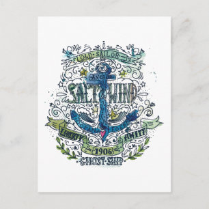 Oude Poster van de Anchor van Sailor Briefkaart