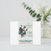 Oude Poster van de marine rond 1918 Briefkaart (Staand voorkant)