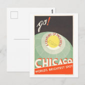 Oude poster van de Wereldtentoonstelling in Chicag Briefkaart (Voorkant / Achterkant)