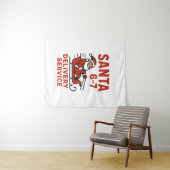 Oude poster van Santa 6–7 bezorgdienst Wandkleed (In Situ (horizontaal))