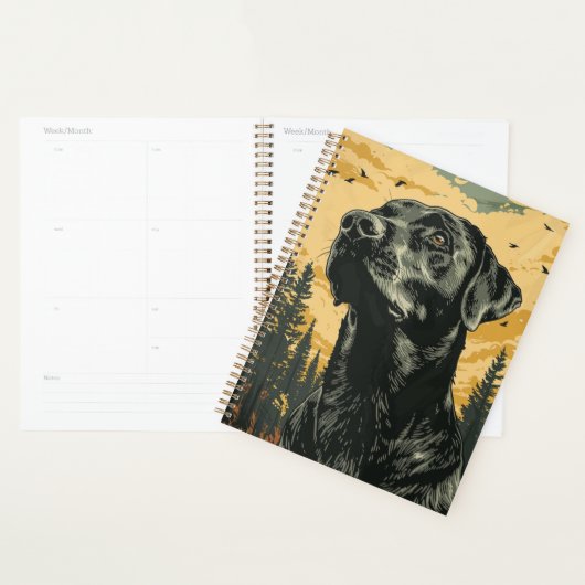 Oude Posters van Zwarte Labrador Retriever Planner (Display)
