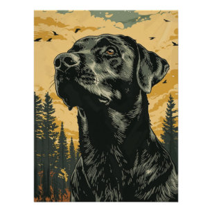 Oude Posters van Zwarte Labrador Retrievers