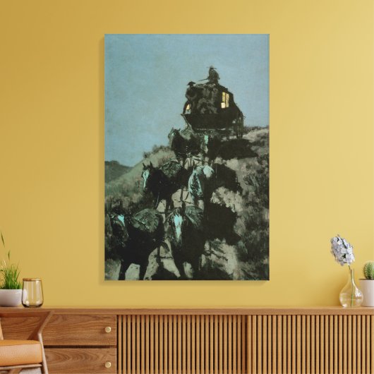 Oude Postkoets van de Vlakten van Remington Canvas Afdruk (Insitu (Woonkamer))