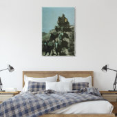 Oude Postkoets van de Vlakten van Remington Canvas Afdruk (Insitu (Slaapkamer))
