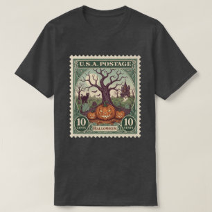 Oude Postzegel Halloween T-shirt