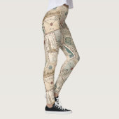 Oude Postzegels Leggings (Rechts)