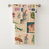 Oude postzegels  patroon voor mama 60s bad handdoek (Insitu)