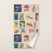 Oude postzegels  patroon voor mama 60s bad handdoek (Handdoek)