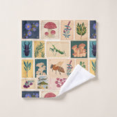 Oude postzegels  patroon voor mama 60s bad handdoek (Wasdoekje)