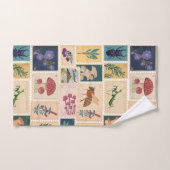 Oude postzegels  patroon voor mama 60s bad handdoek (Handdoek)