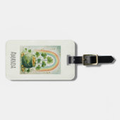 Oude pot met goud en regenboog bagagelabel (Voorkant horizontaal)