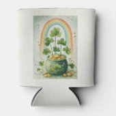 Oude pot met goud en regenboog blikjeskoeler (Voorkant)