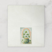 Oude pot met goud en regenboog plaatskaartje (Buitenkant ongevouwen)