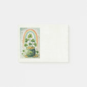Oude pot met goud en regenboog post-it® notes (Voorkant)