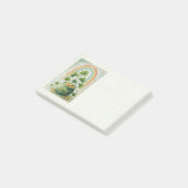Oude pot met goud en regenboog post-it® notes (Schuin)
