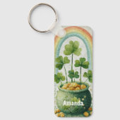 Oude Pot met Goud en Regenboog Sleutelhanger (Voorkant)