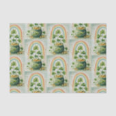 Oude pot met goud en regenboogpatroon tissuepapier (Voorkant)