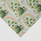 Oude pot met goud en regenboogpatroon tissuepapier (Detail)