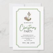 Oude pot met groene twijgen en kerstgroen kaart (Voorkant)