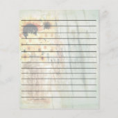 Oude pot met zonnebloemen receptkaarten (Achterkant)