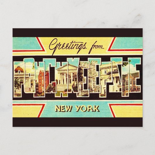 Oude Poughkeepsie NY ansichtkaart Briefkaart (Voorkant)