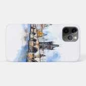 Oude Praag, Karelsbrug waterverf Case-Mate iPhone Case (Achterkant (horizontaal))