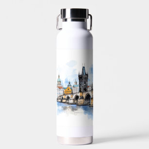 Oude Praag, Karelsbrug waterverf Waterfles