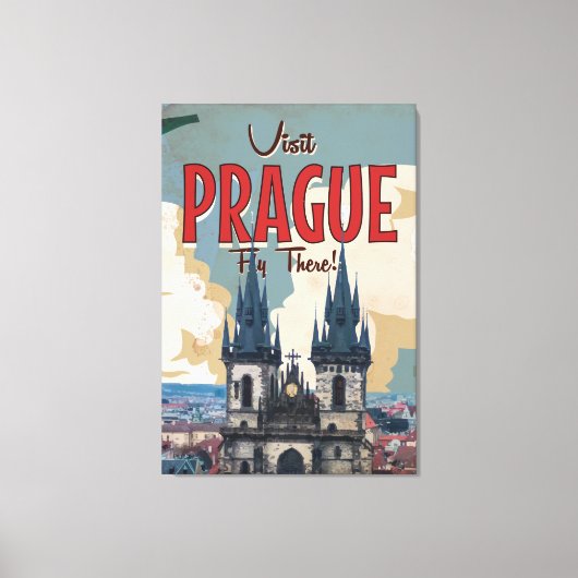 Oude Praag, Tsjechië Reisposter Canvas Afdruk (Voorkant)