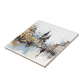 Oude Praagse waterverf Tegeltje (Zijkant)