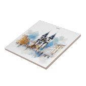 Oude Praagse waterverf Tegeltje (Zijkant)