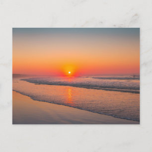 Oude prachtige eiland strand zonsondergang ansicht feestdagenkaart