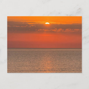 Oude prachtige eiland strand zonsondergang ansicht feestdagenkaart