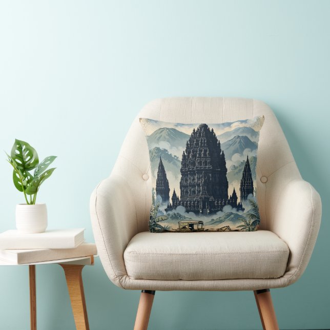 Oude Prambanan Hindoe Tempel Java Indonesië Kussen (Stoel)