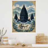 Oude Prambanan Hindoe Tempel Java Indonesië Poster (Keuken)
