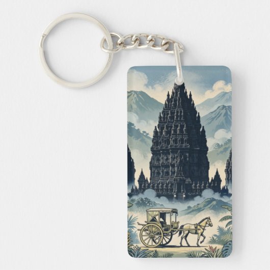 Oude Prambanan Hindoe Tempel Java Indonesië Sleutelhanger (Voorkant)