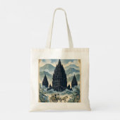 Oude Prambanan Hindoe Tempel Java Indonesië Tote Bag (Achterkant)