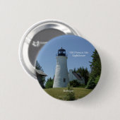 Oude presque Isle Lighthouse-knop Ronde Button 5,7 Cm (Voorkant /achterkant)